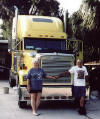 Cousin's Ellie & Zeke Hartmann from FL with his new Freight Liner.