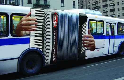 accordion bus